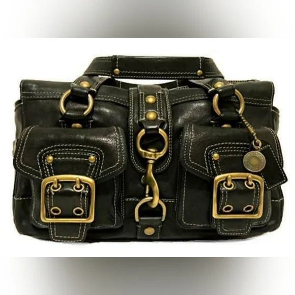 Coach | Bags | Coach Legacy Mandy Satchel Black Bag Leather